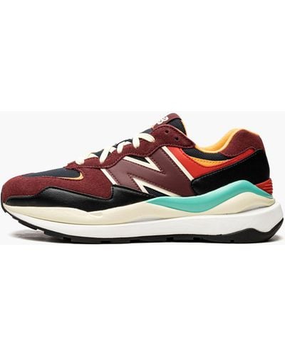 New Balance 57/40 "burgundy / Multicolor" Shoes - Red