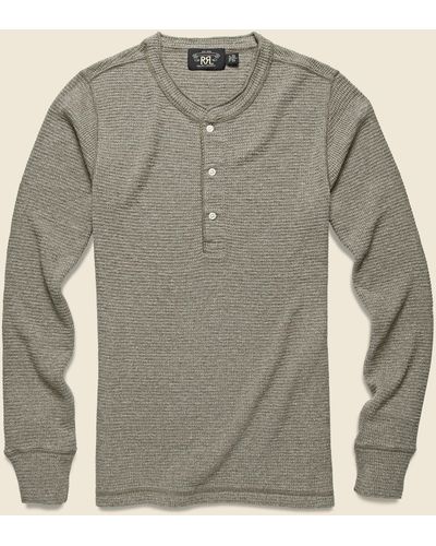 Waffle Knit Henley Shirts for Men - Up to 74% off | Lyst