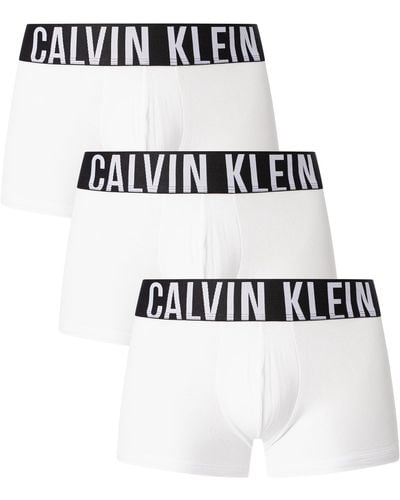 Calvin Klein Intense Power 3 Pack Trunks - White