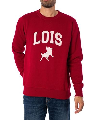 Lois Felpa Graphic Sweatshirt - Red