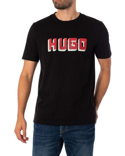 HUGO Daqerio Graphic T-shirt - Black