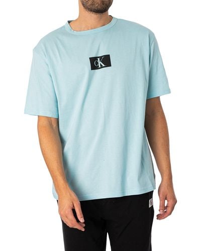 Calvin Klein Box Logo Lounge T-shirt - Blue