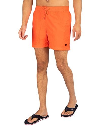 Tommy Hilfiger Slim Medium Drawstring Swim Shorts - Orange