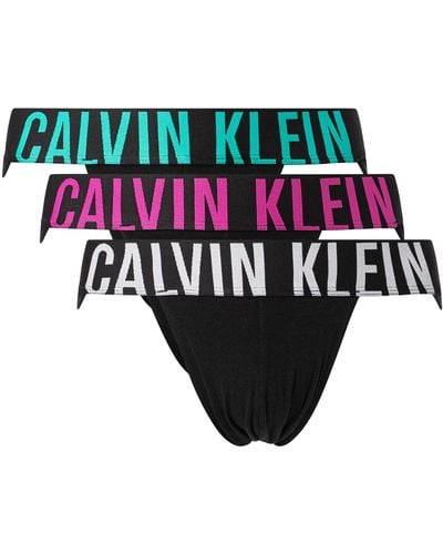 Calvin Klein 3 Pack Intense Power Jock Straps - Blue