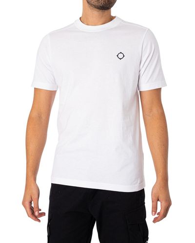Ma Strum Oversized Back Logo Print T-shirt - White