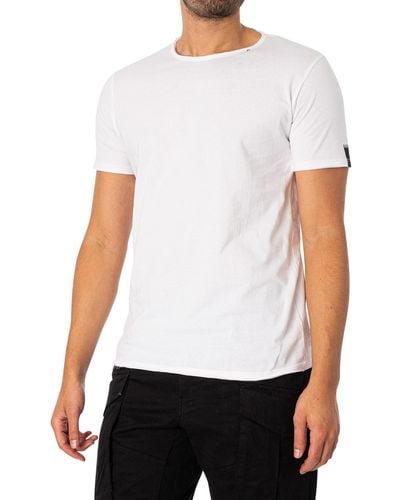 Replay Box Sleeve Logo T-shirt - White