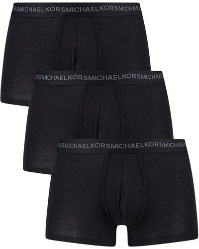 Michael Kors 3 Pack Supreme Touch Trunks - Black