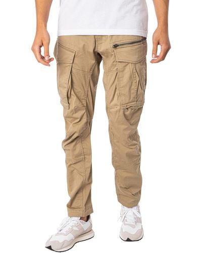 G-Star RAW Rovic Zip 3d Straight Tapered Fit Cargo Trousers - Natural
