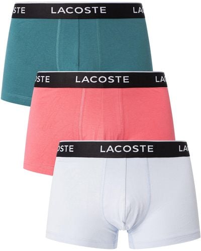 Lacoste 3 Pack Trunks - Multicolor