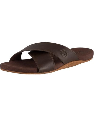 Timberland Seaton Bay Strap Leather Sandals - Brown