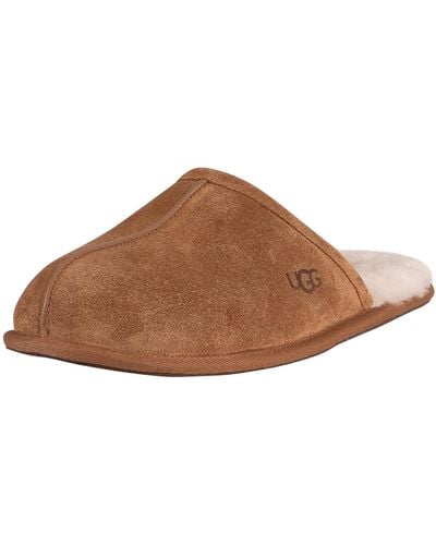 UGG Scuff Suede Slippers - Brown