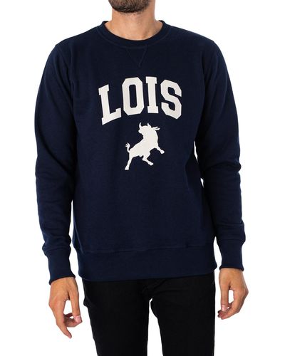 Lois Felpa Graphic Sweatshirt - Blue