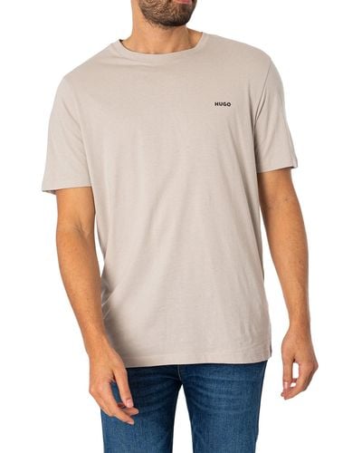 HUGO Dero222 Chest Logo T-shirt - Grey