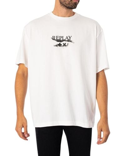 Replay Logo Graphic T-shirt - White