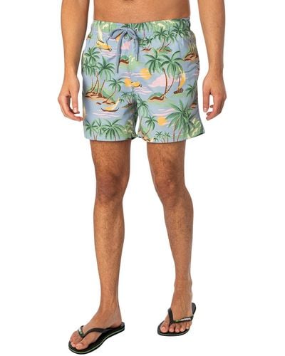 GANT Hawaii Print Swim Shorts - Green