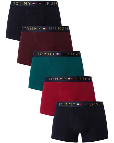 Tommy Hilfiger 5 Pack Trunks - Red