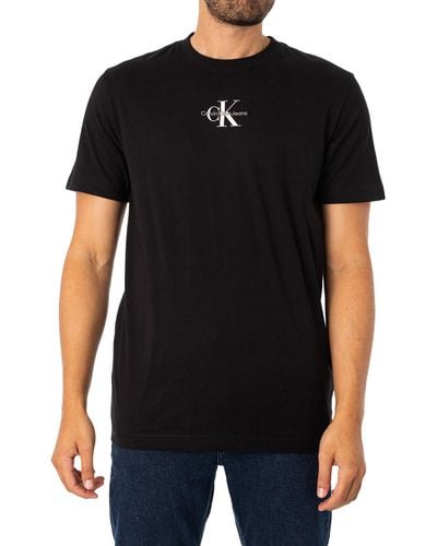 Calvin Klein Monologo Regular T-shirt - Black