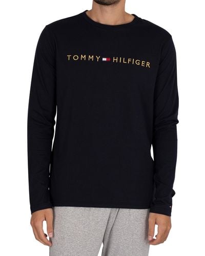 Tommy Hilfiger Lounge Longsleeved Logo T-shirt - Blue