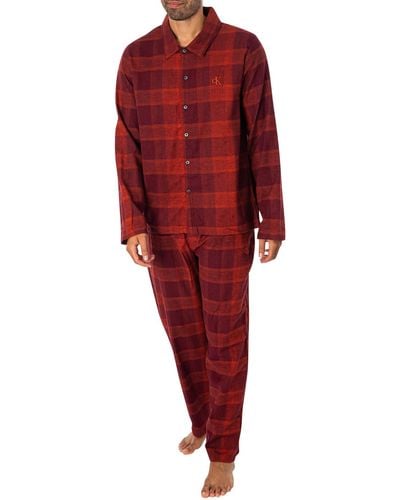 Calvin Klein Pure Flannel Pyjama Set - Red