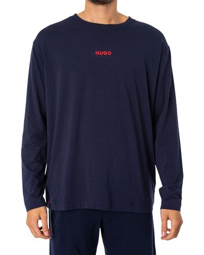 HUGO Linked Longue Longsleeved T-shirt - Blue