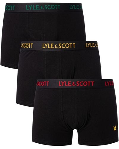 Lyle & Scott 3 Pack Barclay Trunks - Black