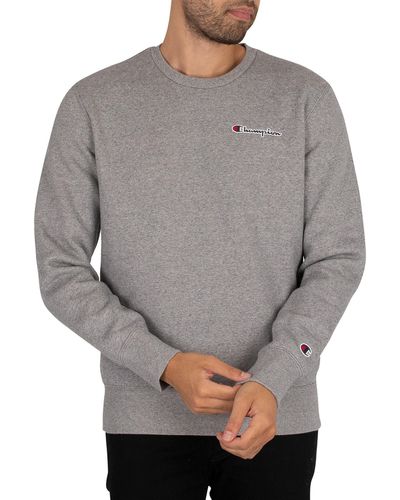 Champion Chest Logo Sweatshirt - Grey