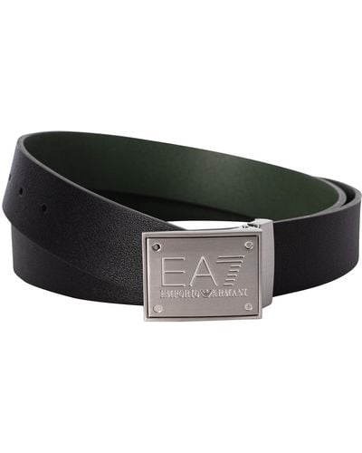 EA7 Logo Buckle Belt - Black