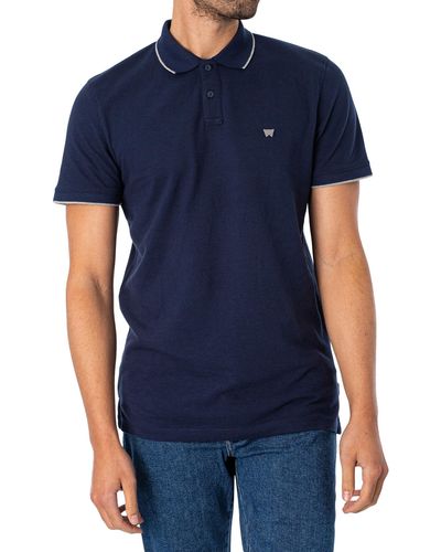 Wrangler Logo Polo Shirt - Blue