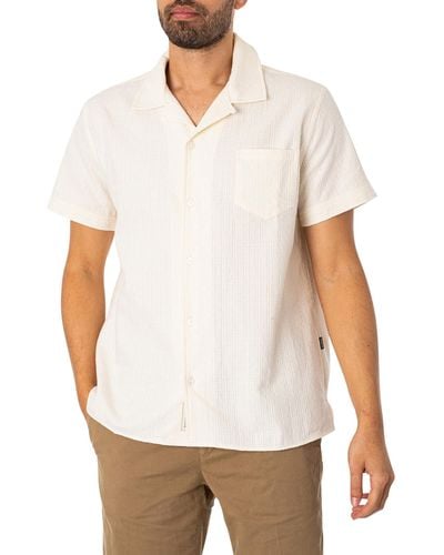 Pompeii3 Texture Short Sleeved Shirt - White