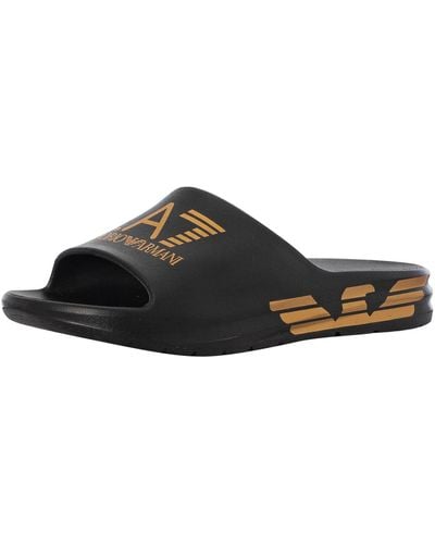 EA7 Branded Sliders - Black