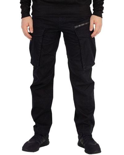 G-Star RAW Dark Black Rovic 3d Straight Tapered Cargos