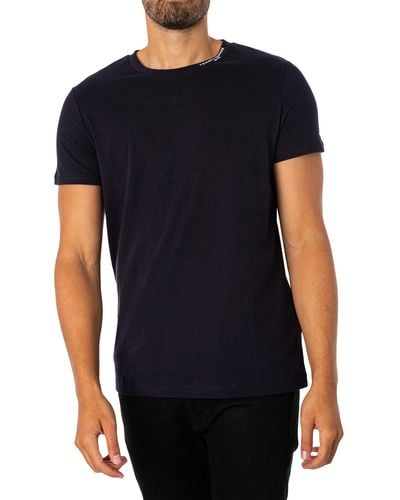 Tommy Hilfiger Logo Collar Slim T-shirt - Black