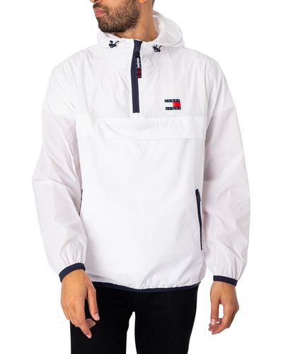 Tommy Hilfiger Packable Tech Chicago Popover Jacket - White