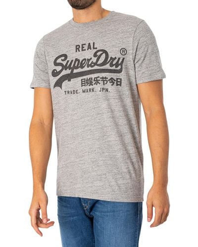 Superdry Vintage Logo T-shirt - Gray