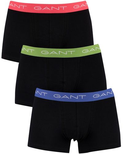 GANT 3 Pack Essentials Trunks - Black
