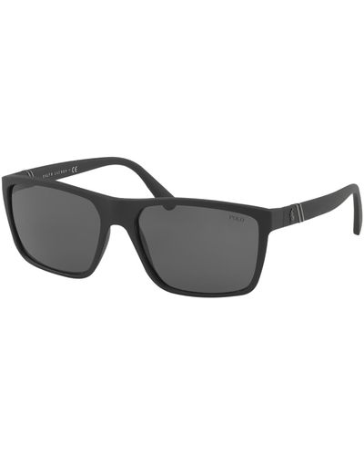 Polo Ralph Lauren 0ph4133 Rectangle Sunglasses - Black