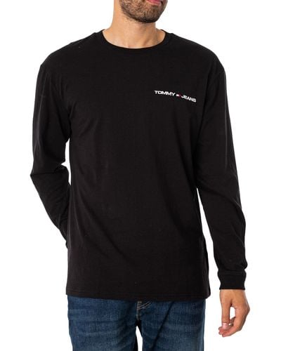 Tommy Hilfiger Classic Linear Chest Longsleeved T-shirt - Black
