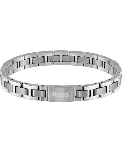 BOSS by HUGO BOSS Metal Link Essentials Bracelet - Metallic