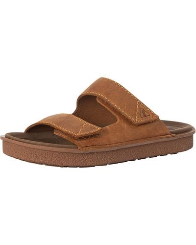 Clarks Litton Strap Leather Sandals - Brown