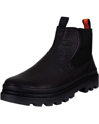 Palladium Pallatrooper Waterproof Leather Chelsea Boots - Black
