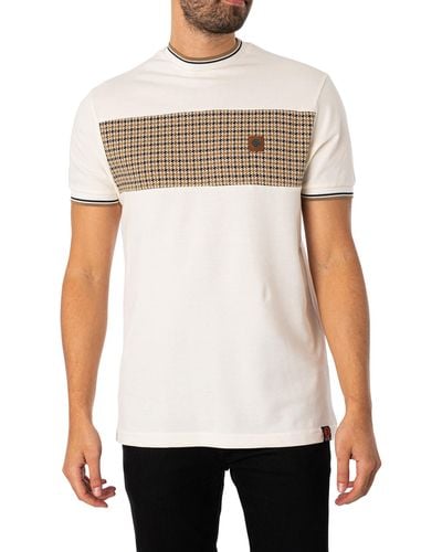 Trojan Houndstooth Panel T-shirt - White
