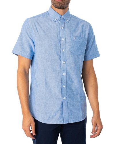 Farah Drayton Short Sleeved Shirt - Blue