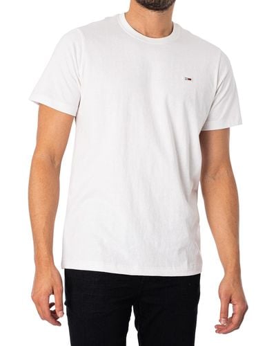 Tommy Hilfiger Short Sleeve Crewneck T Shirt With Pocket - White
