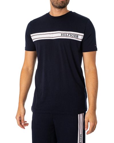 Tommy Hilfiger Lounge Brand Line T-shirt - Blue