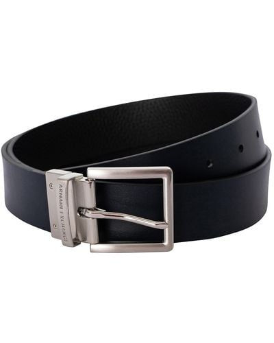 Armani Exchange Reversable Leather Belt - Black
