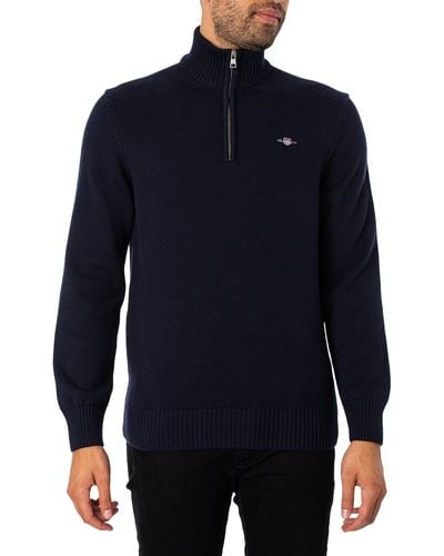 GANT Casual Half-zip Knit - Blue