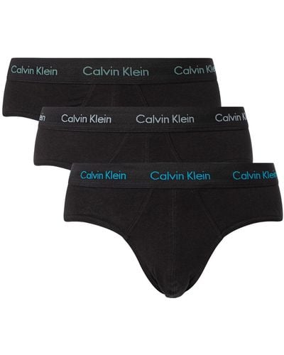Calvin Klein 3 Pack Hip Briefs - Black