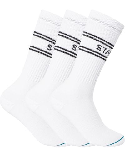 Stance 3 Pack Casual Basic Socks - White