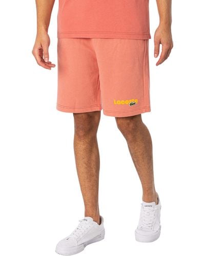 Lacoste Brand Sweat Shorts - Pink