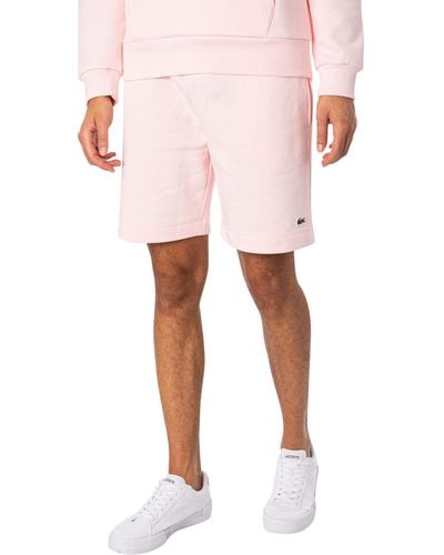 Lacoste Logo Sweat Shorts - Pink